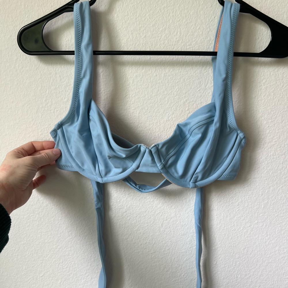 J. Crew Blue Underwire Bikini Top